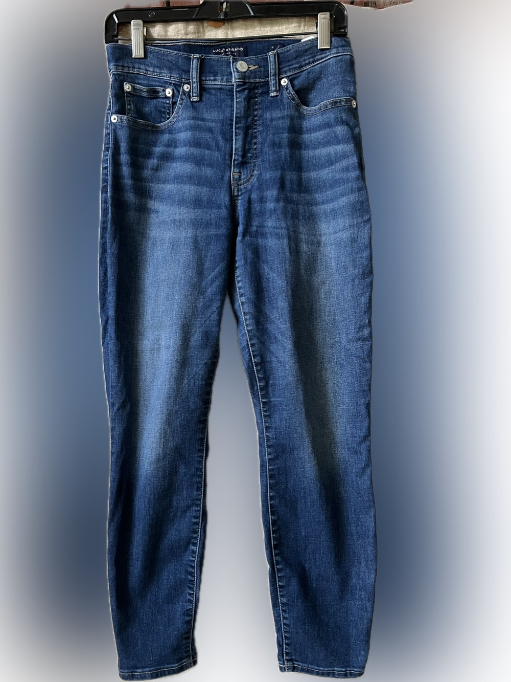 Lucky Brand high-rise skinny Bridgette jeans darker wash 6/28 ankle nice!